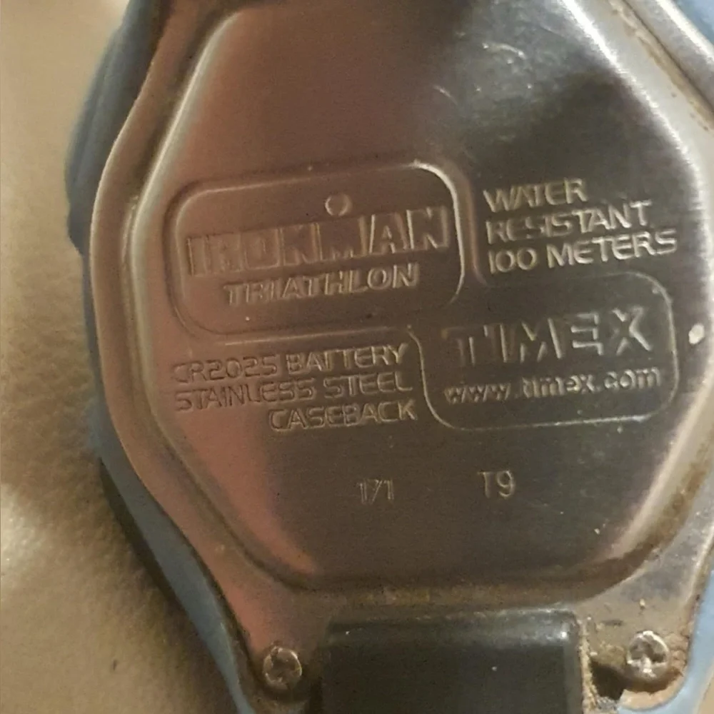 🦋10/$20🦋 Timex Ironman Triathalon 30 Lap Silver/Blue Digital Alarm Women's Watch - Picture 4 of 4